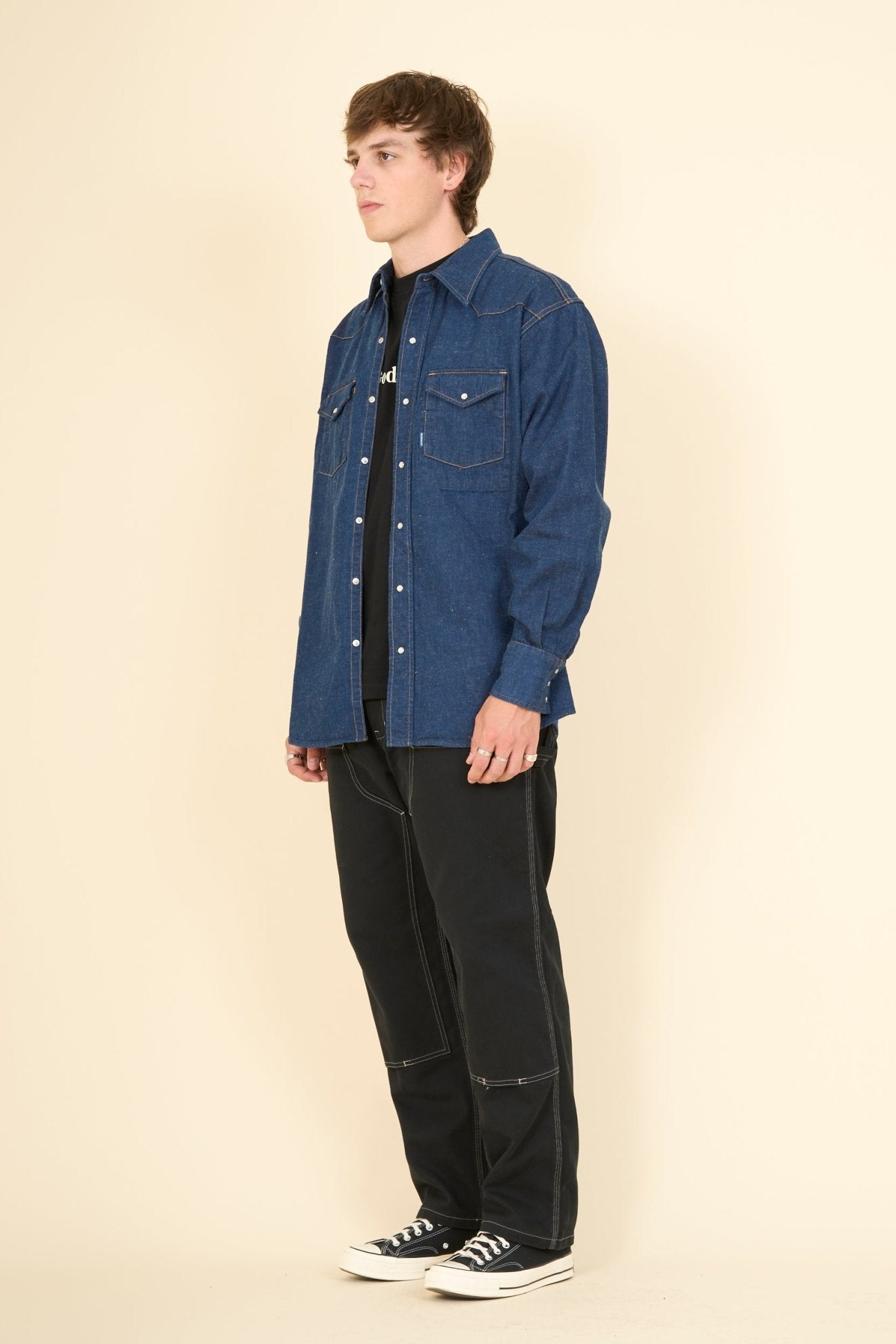 Radiall True Deal Shirt L/S - Deep Indigo - Radiall - URAHARA