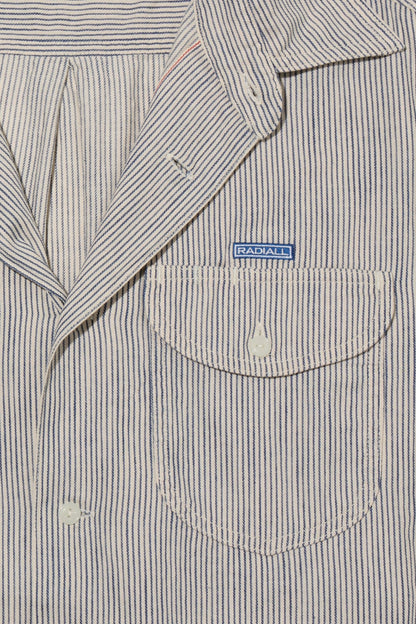 Radiall Wheels L/S Work Shirt - Hickory Stripe - Radiall - URAHARA
