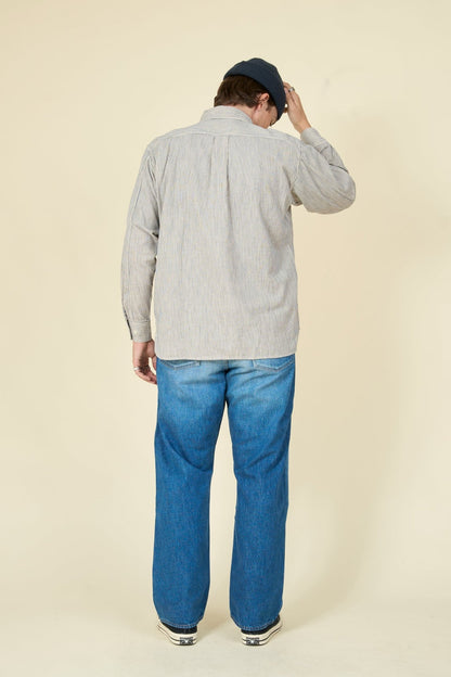 Radiall Wheels L/S Work Shirt - Hickory Stripe - Radiall - URAHARA