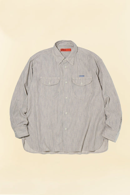 Radiall Wheels L/S Work Shirt - Hickory Stripe - Radiall - URAHARA