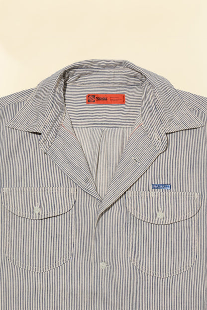 Radiall Wheels L/S Work Shirt - Hickory Stripe - Radiall - URAHARA