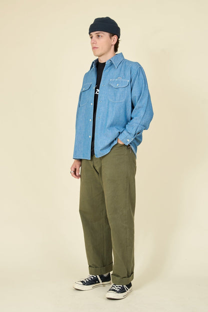 Radiall Wheels L/S Work Shirt - Indigo - Radiall - URAHARA