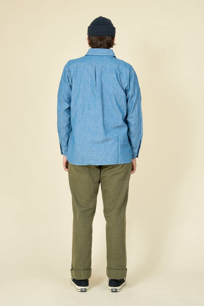 Radiall Wheels L/S Work Shirt - Indigo - Radiall - URAHARA