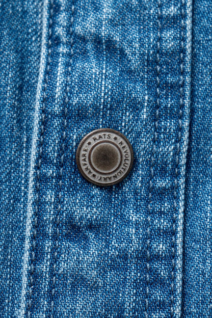 Rats 9oz Denim Work Shirt - Indigo - Rats - URAHARA