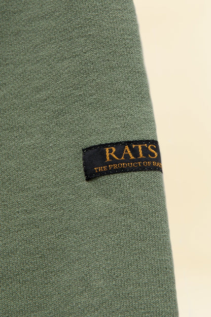 Rats Boat Neck Sweatshirt - Green -Rats - URAHARA