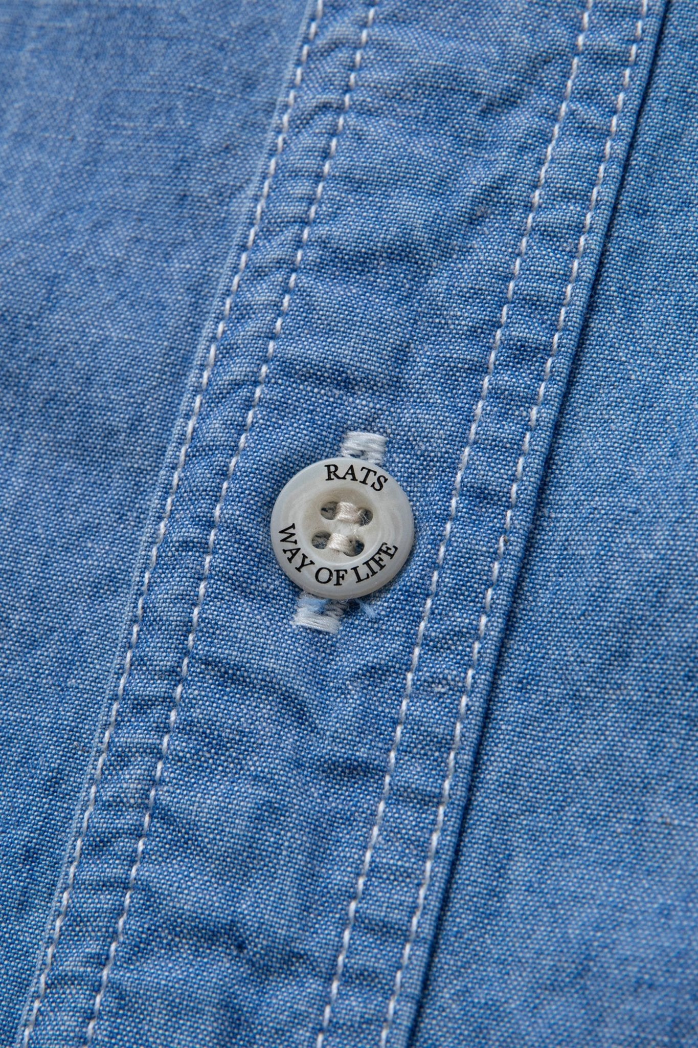 Rats Chambray Shirt - Indigo -Rats - URAHARA