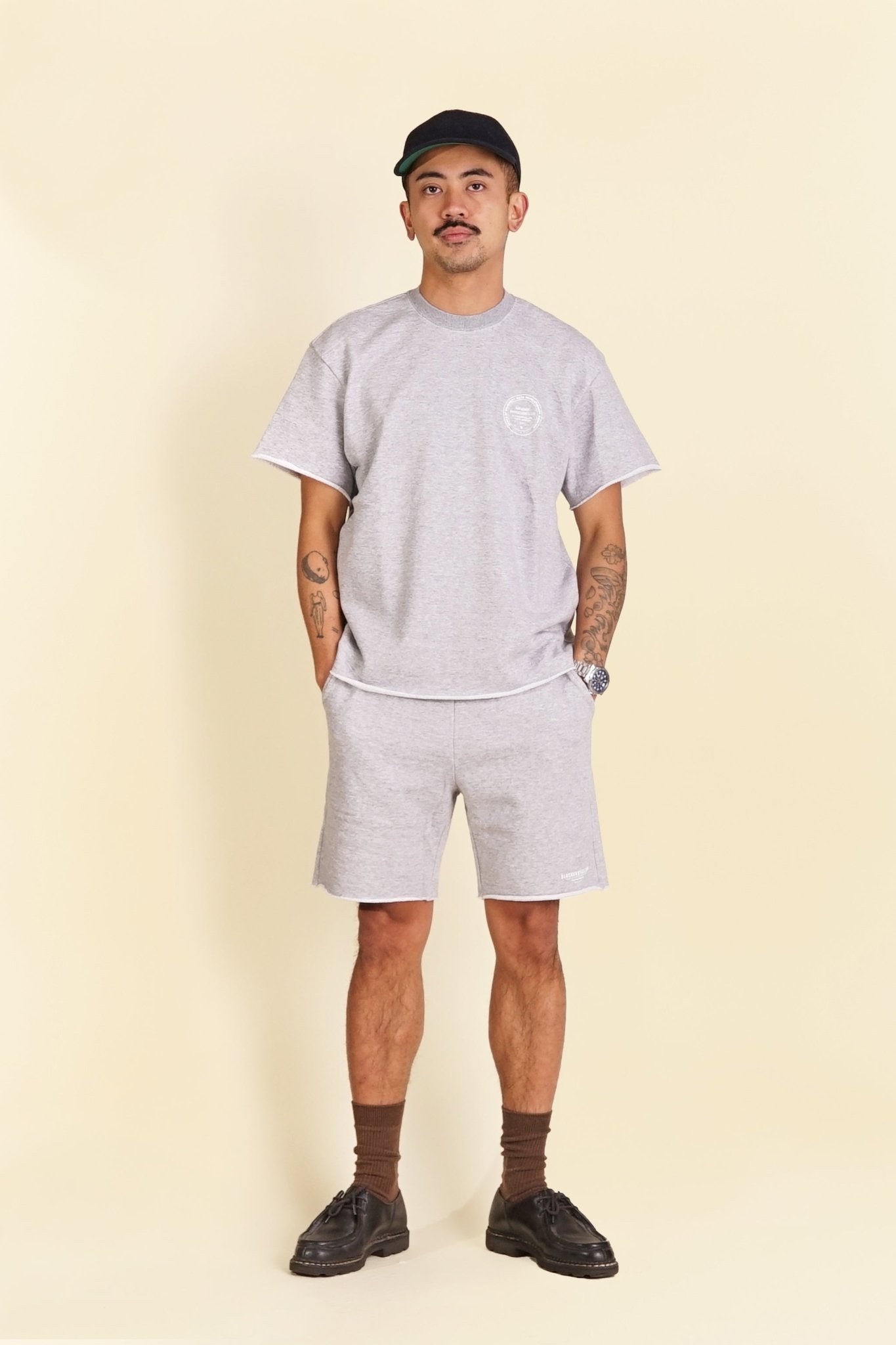 Rats Cut Off Sweat Short - Grey - Rats - URAHARA