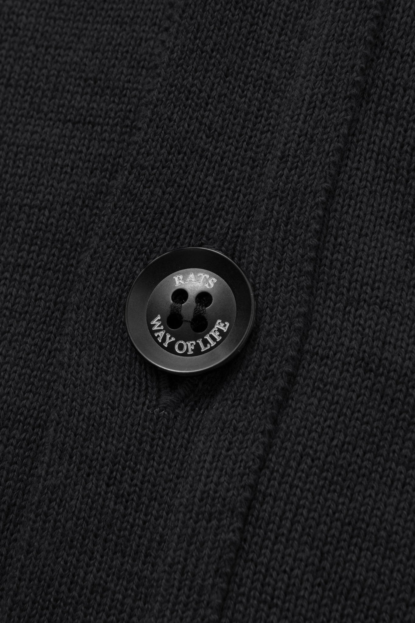 Rats High Gauge Cardigan - Black -Rats - URAHARA