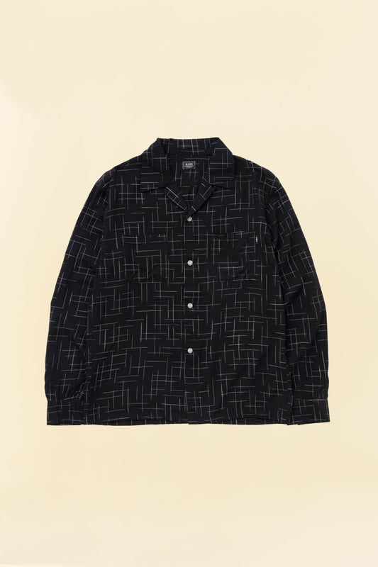 Rats Kasuri Rayon Shirt - Black - Rats - URAHARA