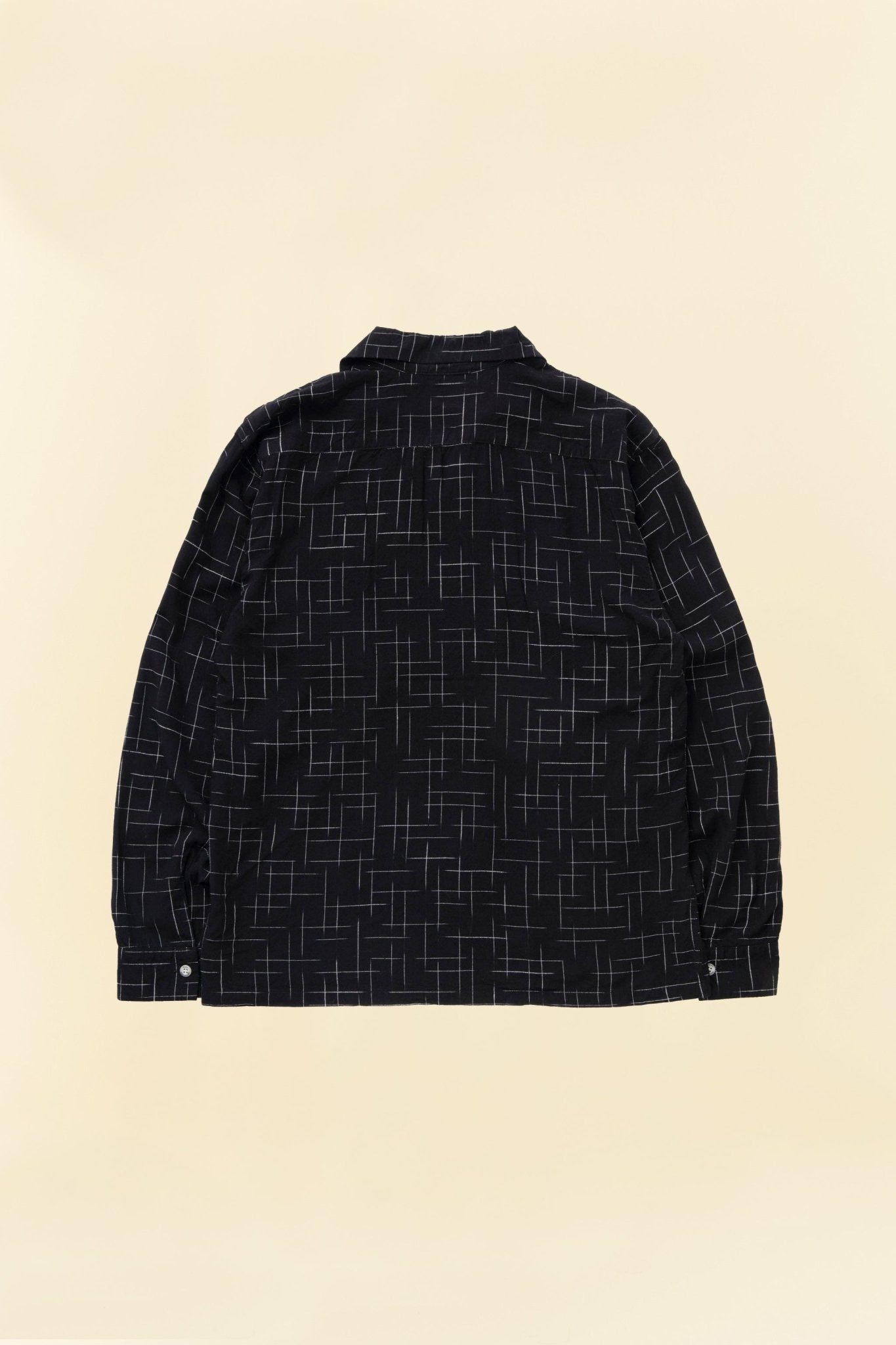 Rats Kasuri Rayon Shirt - Black - Rats - URAHARA