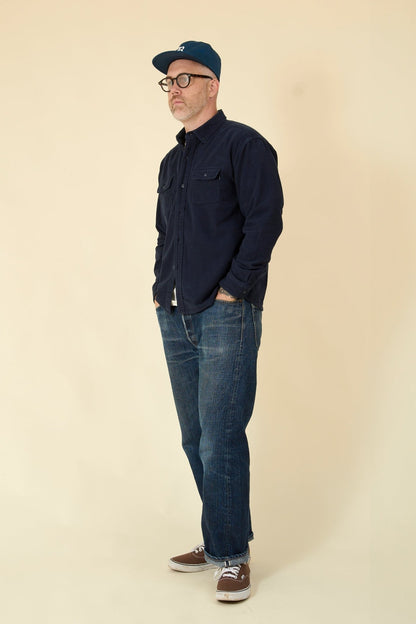 Rats Moleskin B.D Shirt - Navy - Rats - URAHARA