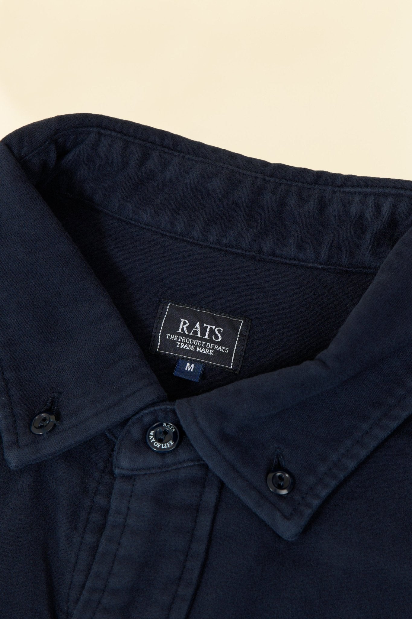 Rats Moleskin B.D Shirt - Navy - Rats - URAHARA