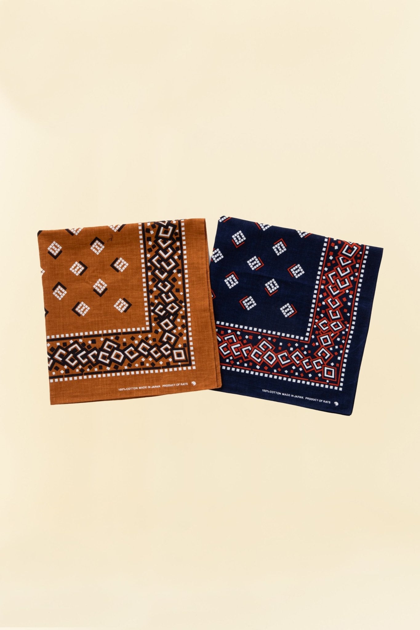 Rats Motif Bandana - Brown -Rats - URAHARA