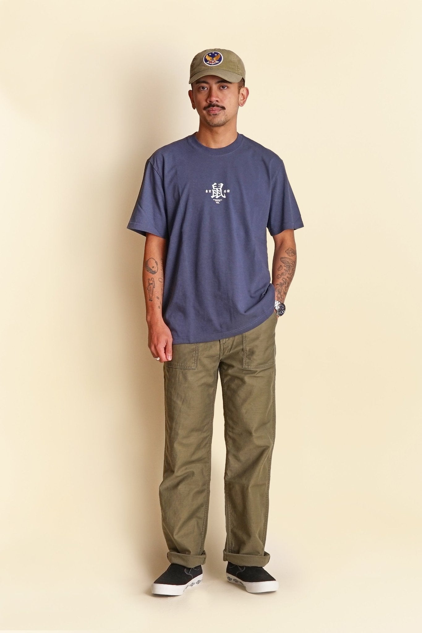 Rats "Mouse" Short Sleeve Tee - Ash Navy - Rats - URAHARA