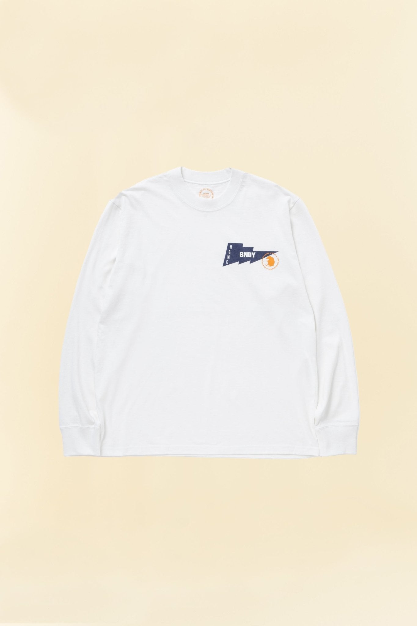 Rats Thunder Flag Long Sleeve T-shirt - White -Rats - URAHARA