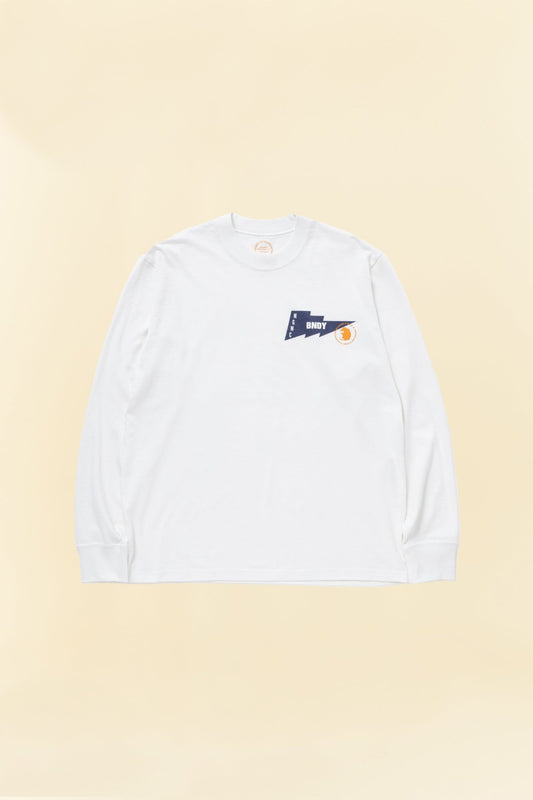 Rats Thunder Flag Long Sleeve T-shirt - White -Rats - URAHARA