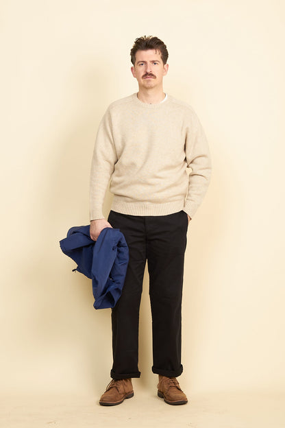 Rats Wool Cashmere Crew Neck Knit - Ecru - Rats - URAHARA