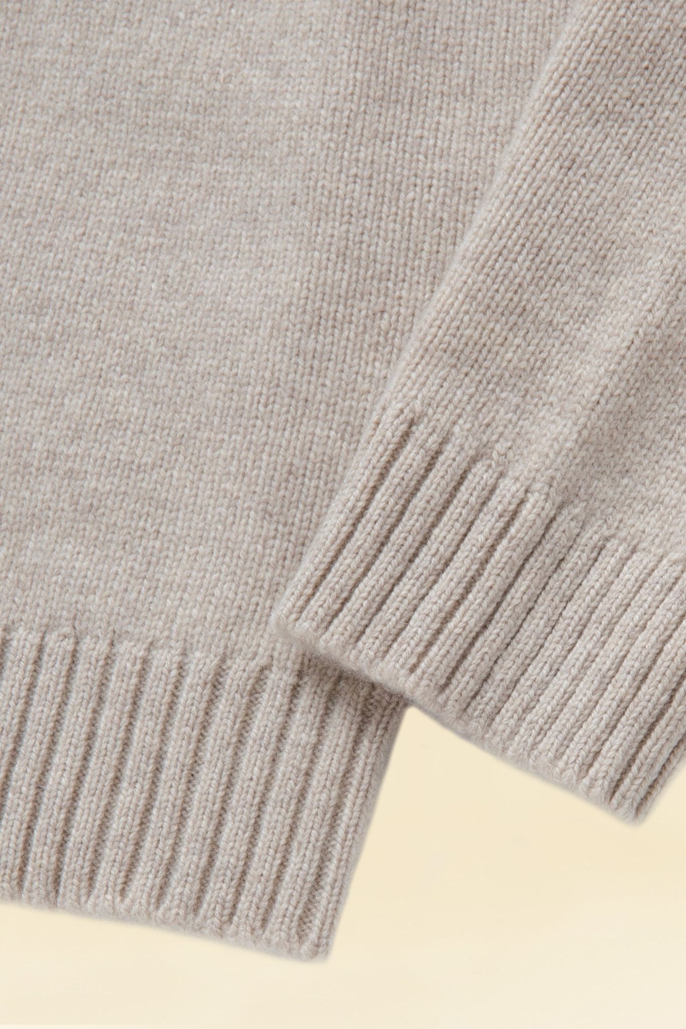 Rats Wool Cashmere Crew Neck Knit - Ecru -Rats - URAHARA