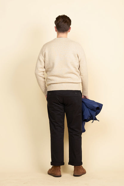 Rats Wool Cashmere Crew Neck Knit - Ecru - Rats - URAHARA