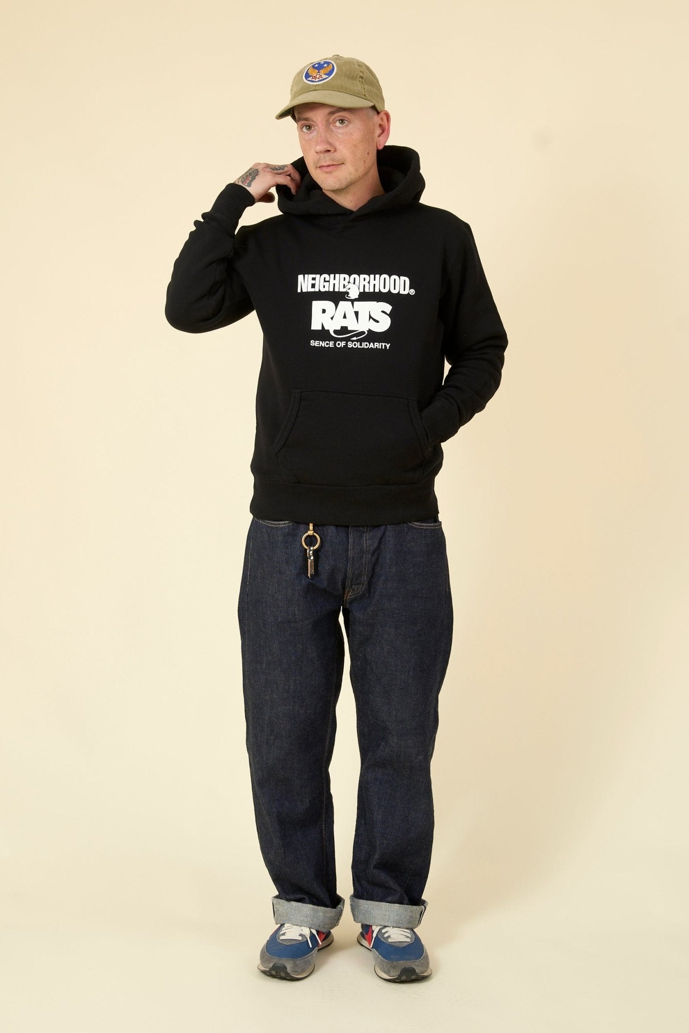 Rats x Neighborhood Hooded Sweatshirt - Black - Rats - URAHARA