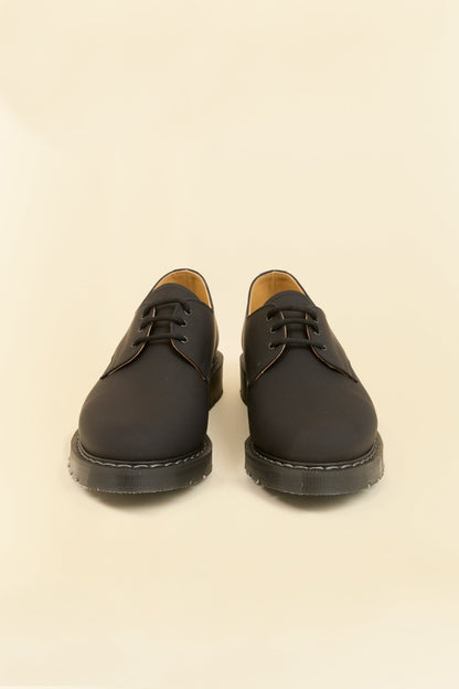 Solovair 3 Eye Gibson Shoe - Black Greasy - Solovair - URAHARA