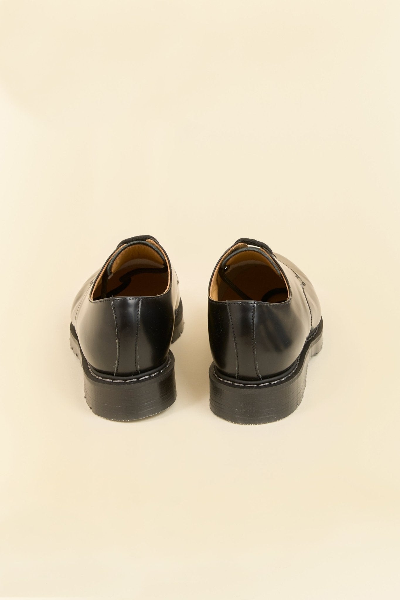 Solovair 3 Eye Gibson Shoe - Hi Shine Black - Solovair - URAHARA