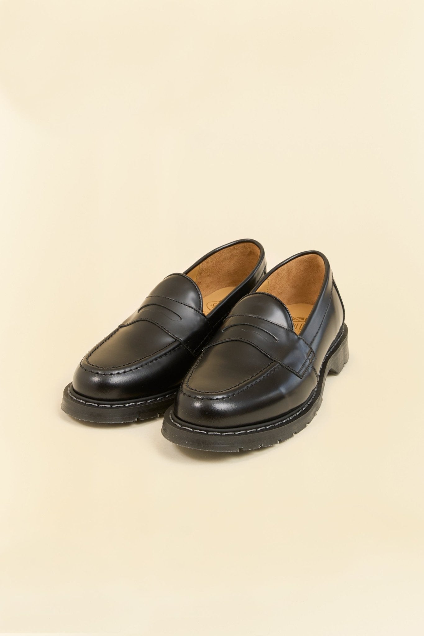 Solovair Penny Loafer - Black Hi Shine - Solovair - URAHARA