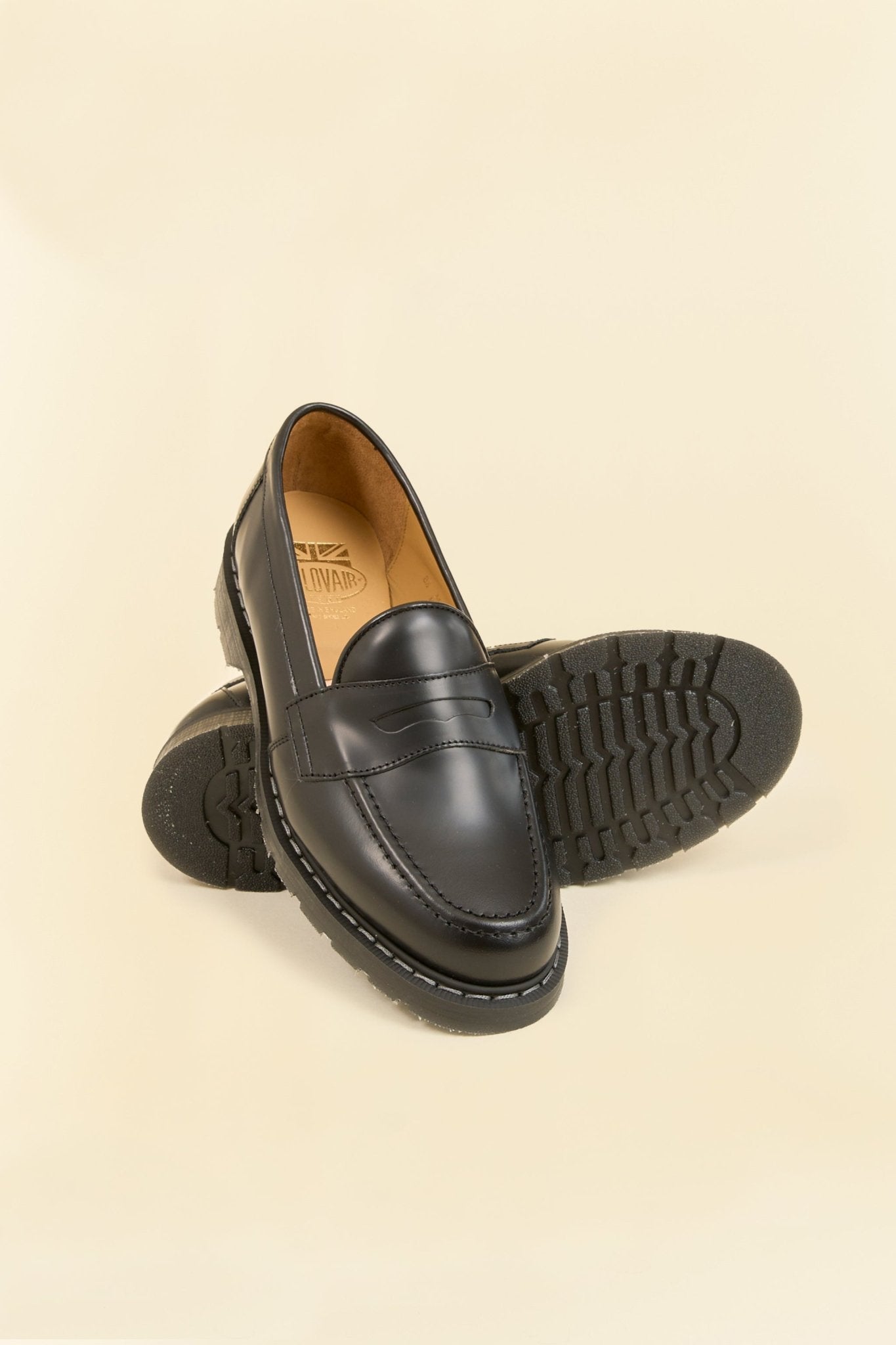 Solovair Penny Loafer - Black Hi Shine - Solovair - URAHARA