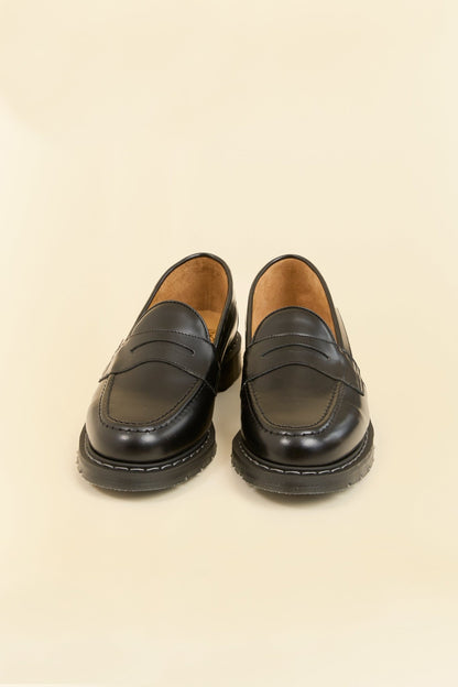 Solovair Penny Loafer - Black Hi Shine - Solovair - URAHARA