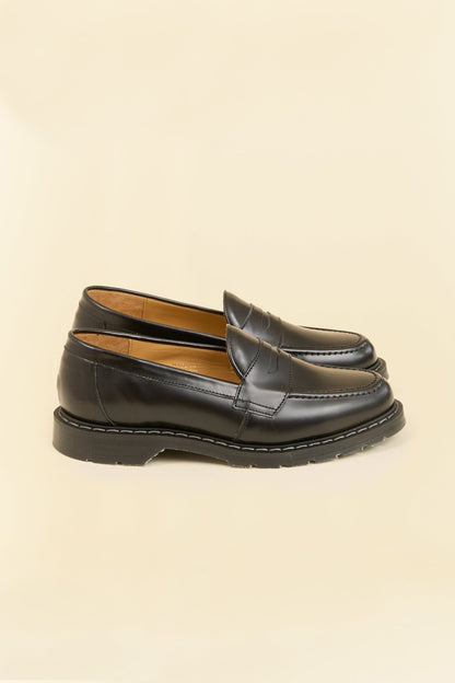 Solovair Penny Loafer - Black Hi Shine - Solovair - URAHARA