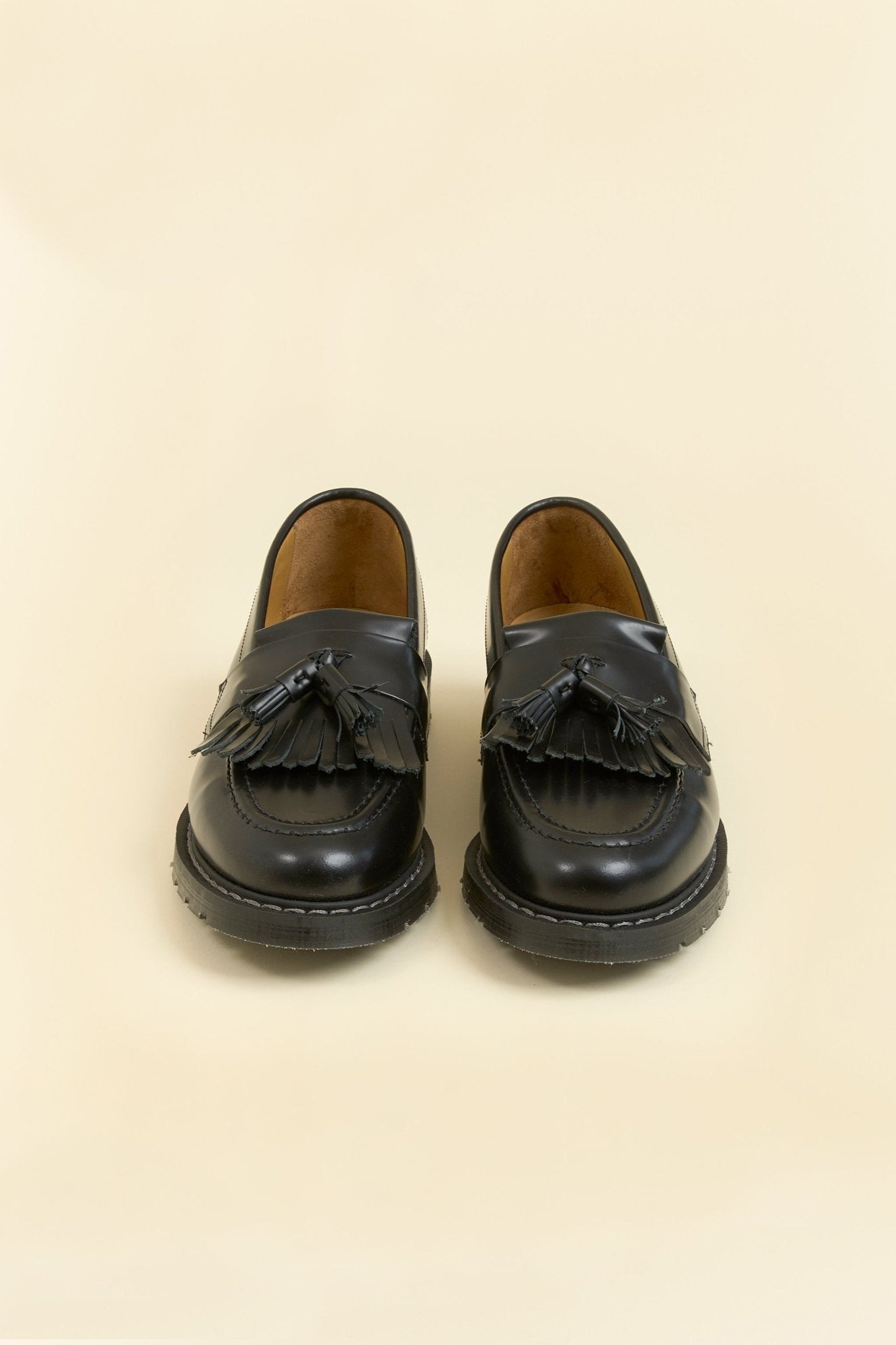 Solovair Tassel Loafer - Black Hi Shine - Solovair - URAHARA