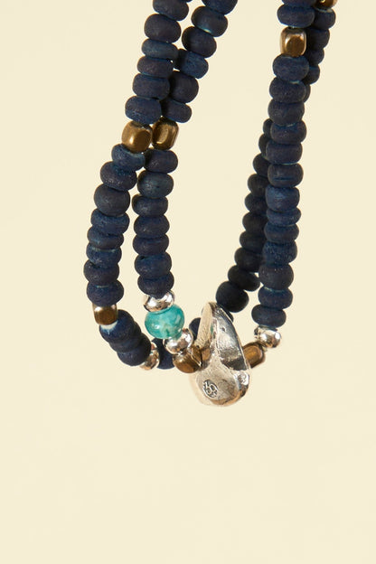 SunKu Beaded Necklace & Bracelet - Indigo [SK - 014] - SunKu 39 - URAHARA