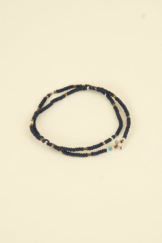 SunKu Beaded Necklace & Bracelet - Indigo [SK - 014] - SunKu 39 - URAHARA