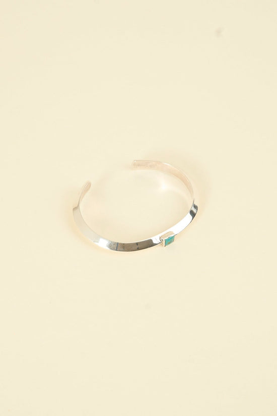 SunKu Triangle Bangle - Silver / Turquoise
