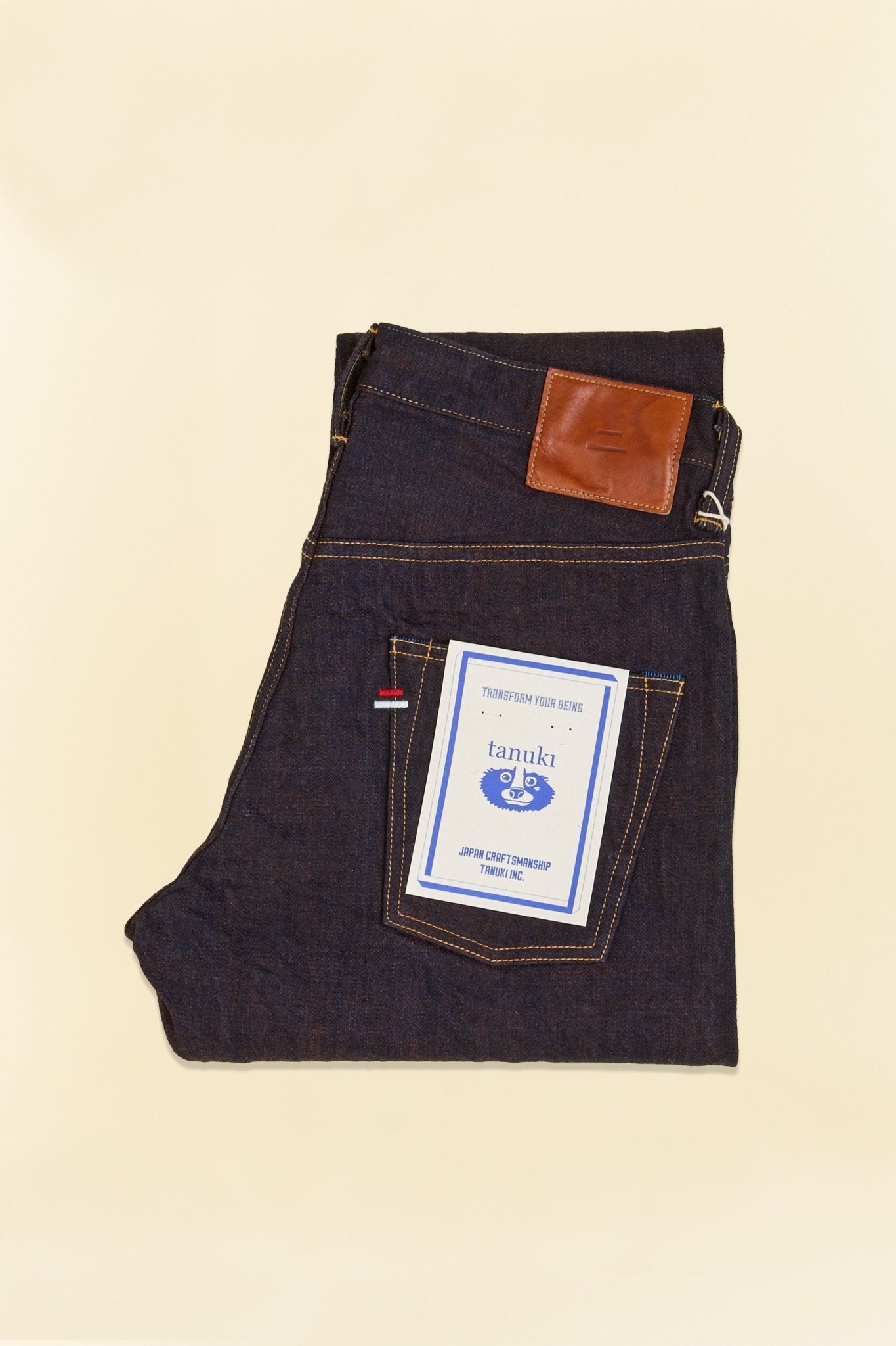 Tanuki 14.5oz "Kakishibu" High Rise Tapered Selvedge Jeans - Tanuki - URAHARA