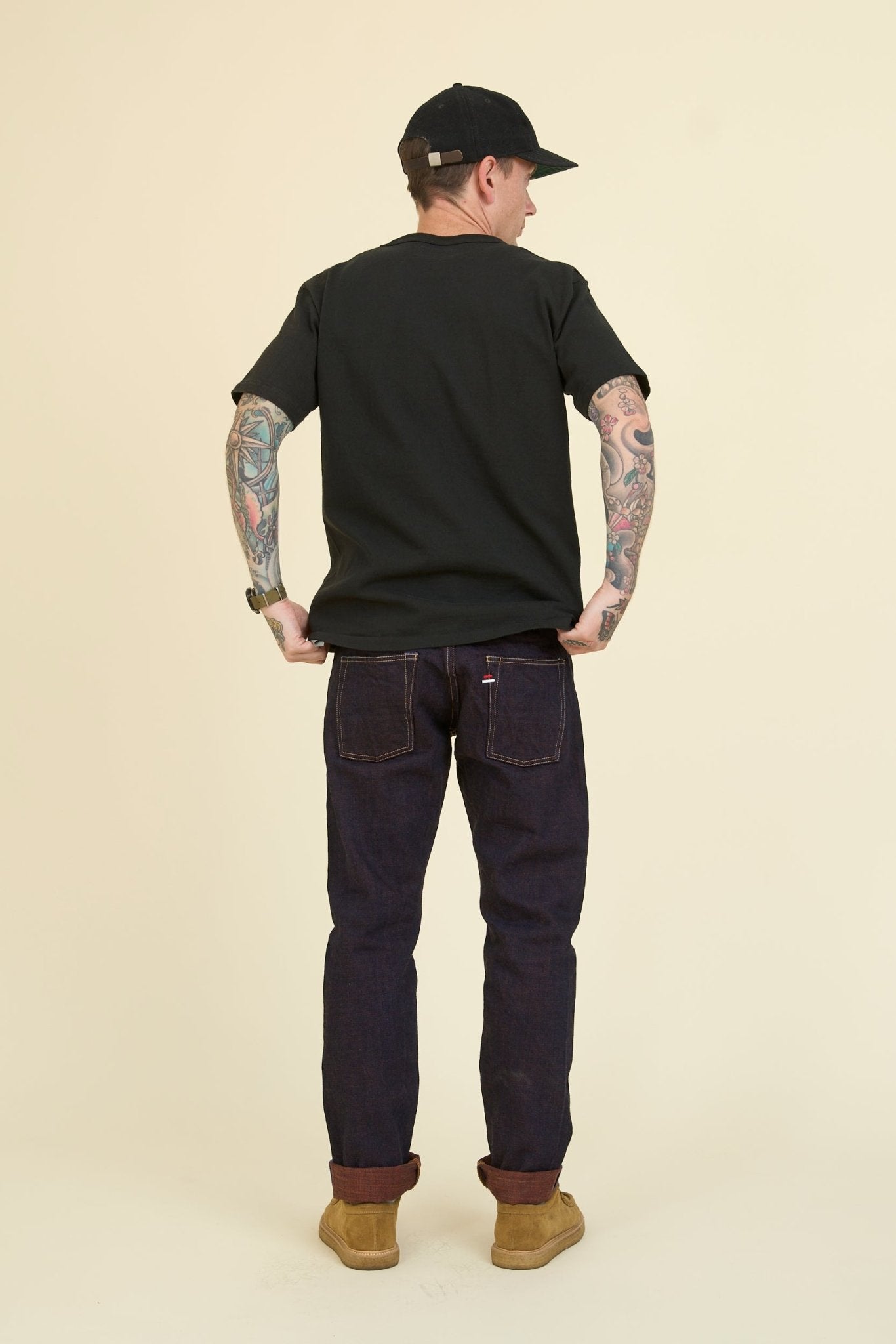 Tanuki 14.5oz "Kakishibu" High Rise Tapered Selvedge Jeans - Tanuki - URAHARA