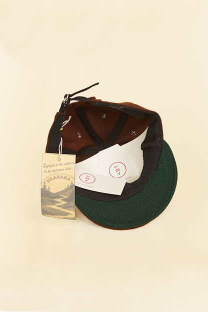 URAHARA x Troy O'Shea Early 1900's Baseball Cap - Brown Melton Wool -URAHARA - URAHARA