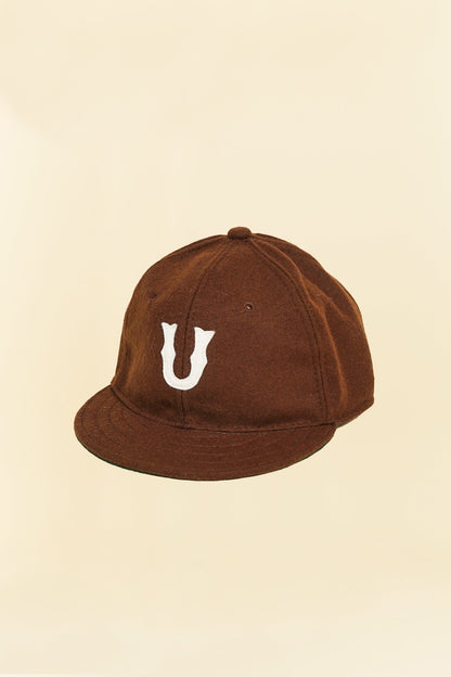 URAHARA x Troy O'Shea Early 1900's Baseball Cap - Brown Melton Wool -URAHARA - URAHARA