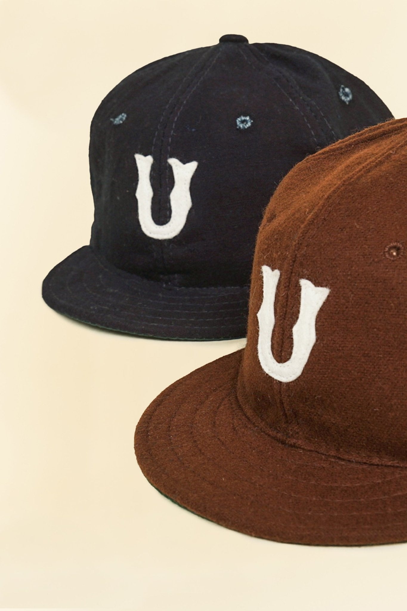 URAHARA x Troy O'Shea Early 1900's Baseball Cap - Brown Melton Wool -URAHARA - URAHARA