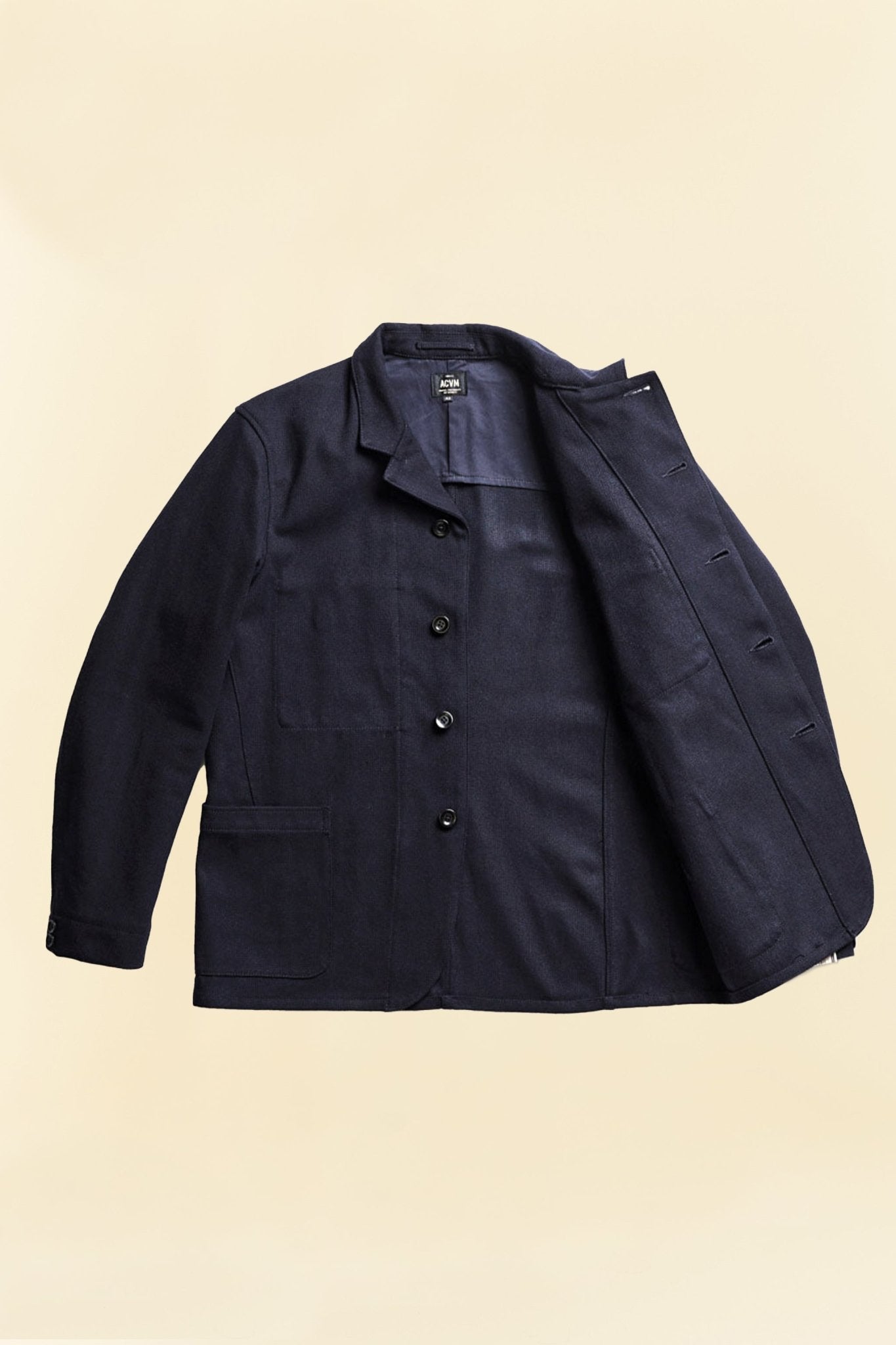 Addict Clothes ACVM Herringbone Work Jacket - Navy -Addict Clothes - URAHARA