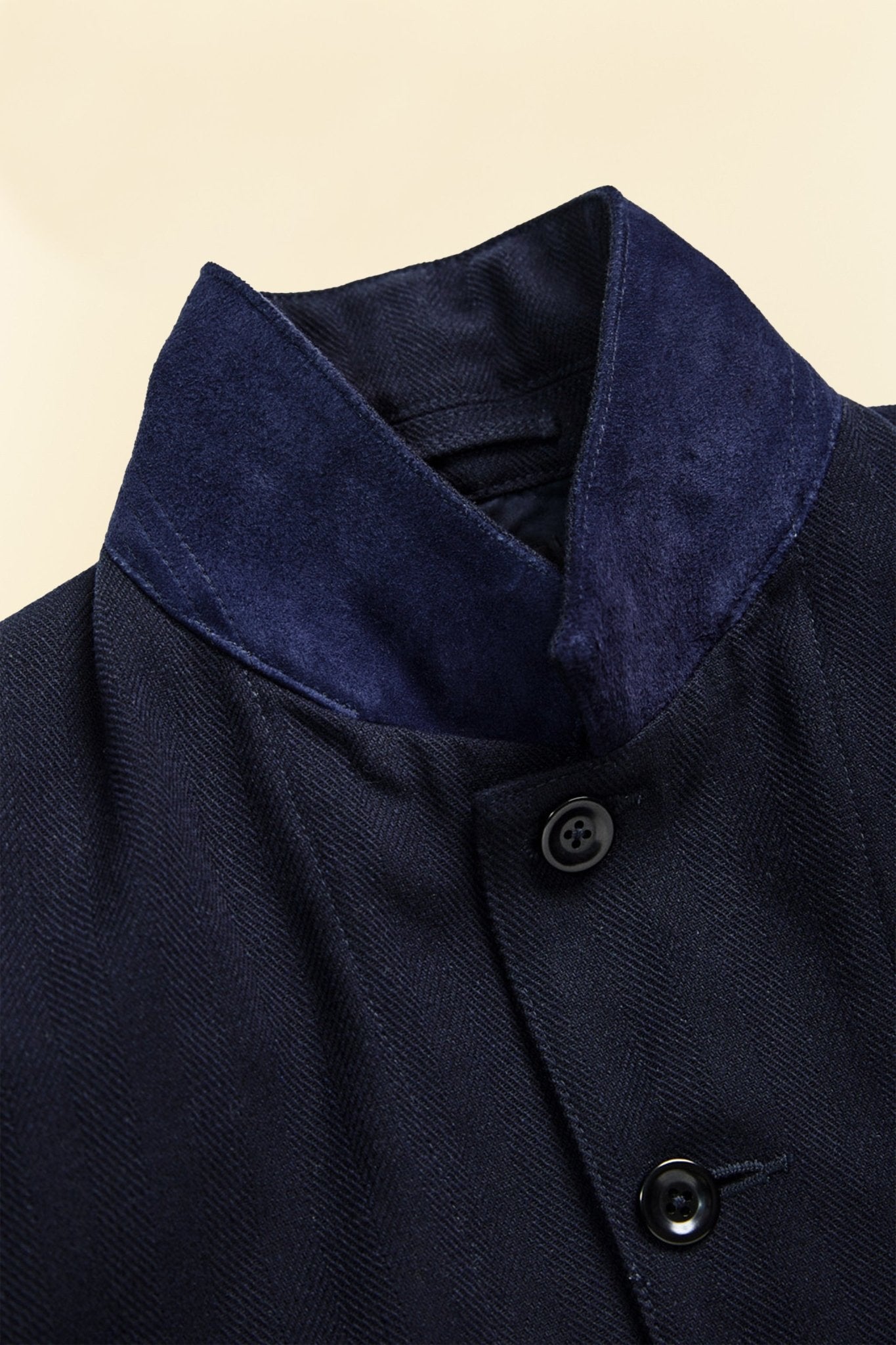 Addict Clothes ACVM Herringbone Work Jacket - Navy -Addict Clothes - URAHARA