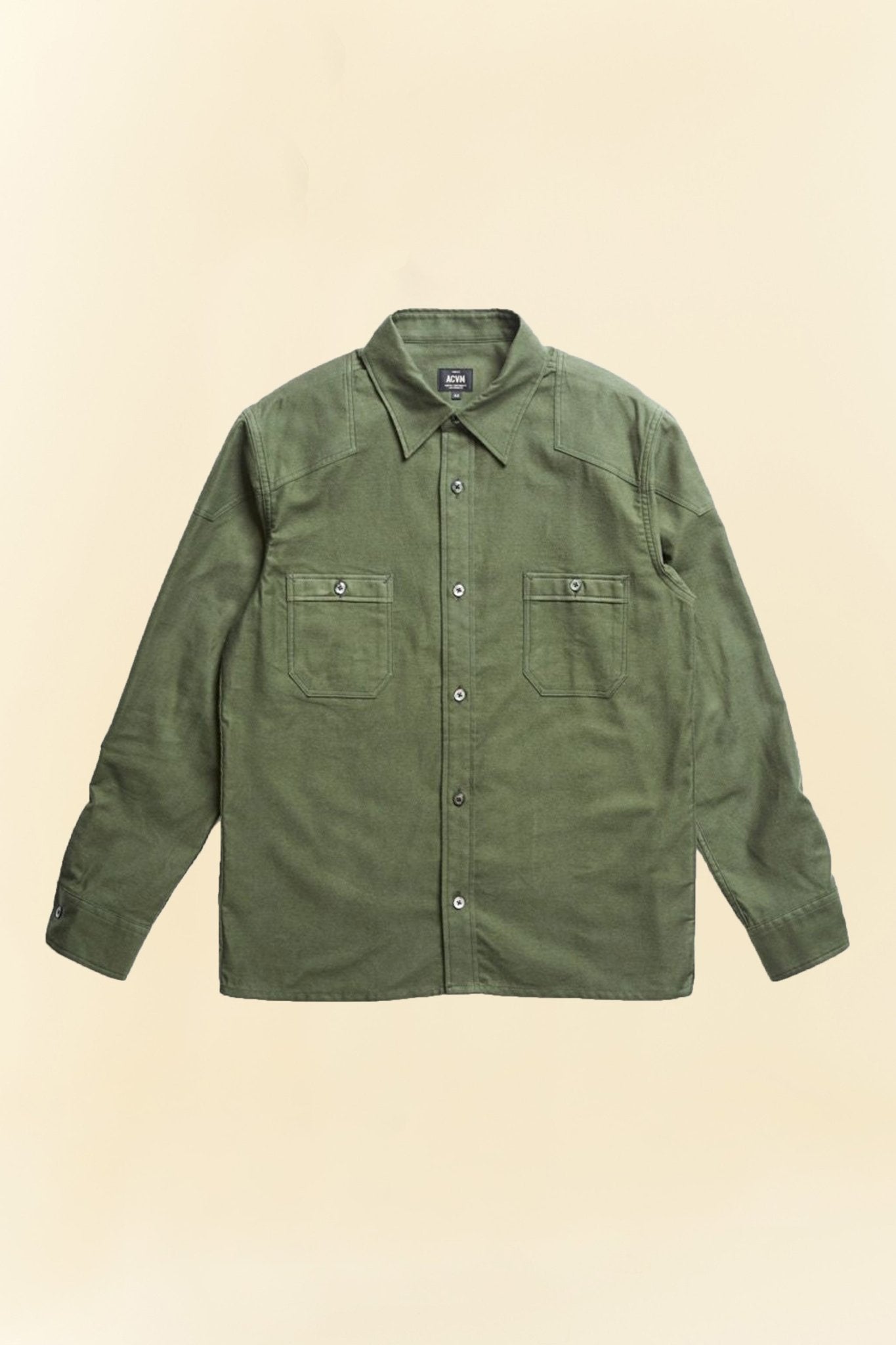 Addict Clothes ACVM Moleskin Shirt - Army Green -Addict Clothes - URAHARA