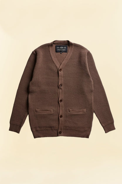 Addict Clothes ACVM Waffle Cotton Knit Cardigan - Walnut -Addict Clothes - URAHARA