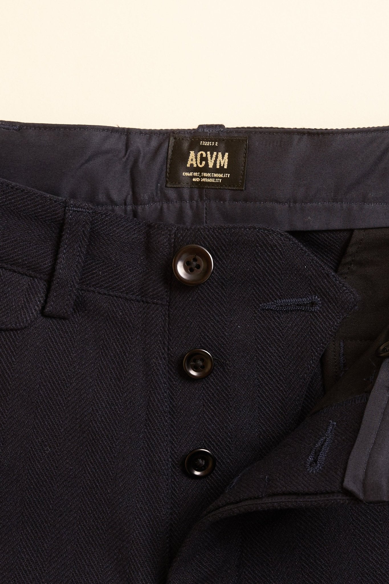 Addict Clothes Herringbone Trousers - Navy -Addict Clothes - URAHARA