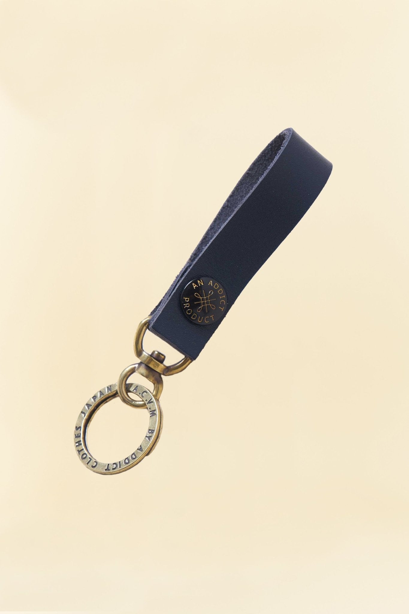 Addict Clothes Steerhide Key Holder - Dark Blue -Addict Clothes - URAHARA