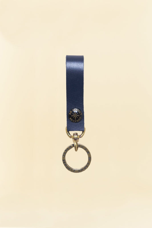 Addict Clothes Steerhide Key Holder - Dark Blue -Addict Clothes - URAHARA