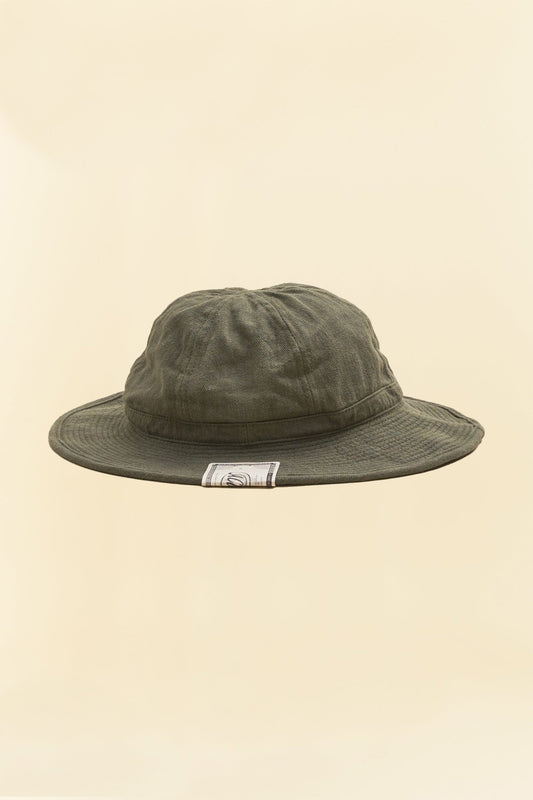 Addict Clothes x HW Dog & Co Linen Fatigue Hat - Army Green -Addict Clothes - URAHARA