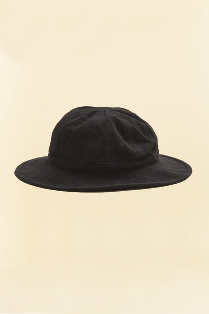 Addict Clothes x HW Dog & Co Linen Fatigue Hat - Black -Addict Clothes - URAHARA