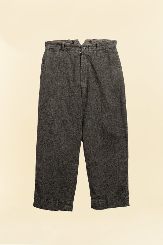 Belafonte Hi Back Trouser Herringbone Cotton / Linen - Smoky Salt 'N' Pepper -Belafonte - URAHARA