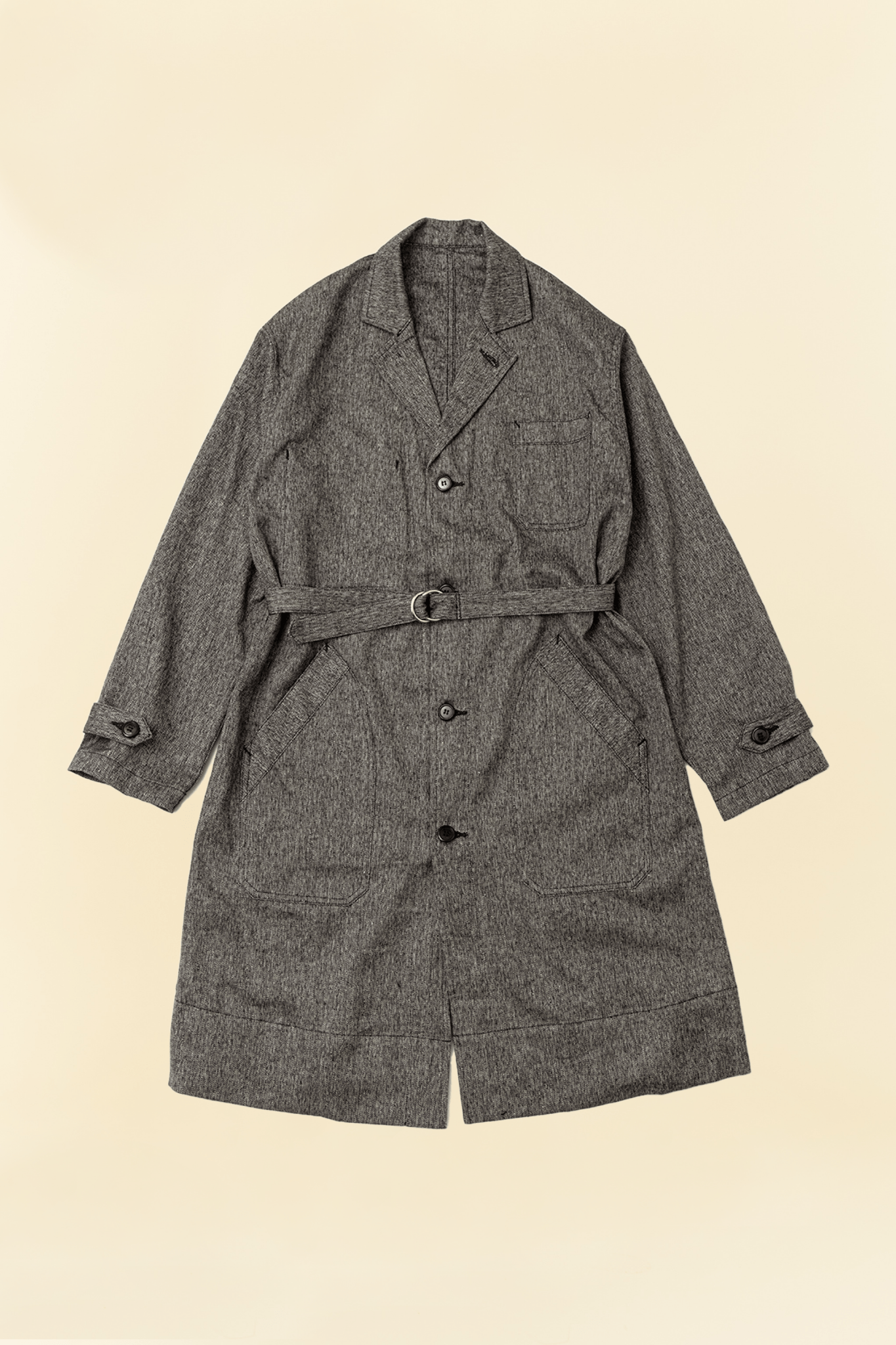 Belafonte Ragtime Cotton / Linen G-Coat - Smoky Salt 'N' Pepper -Belafonte - URAHARA